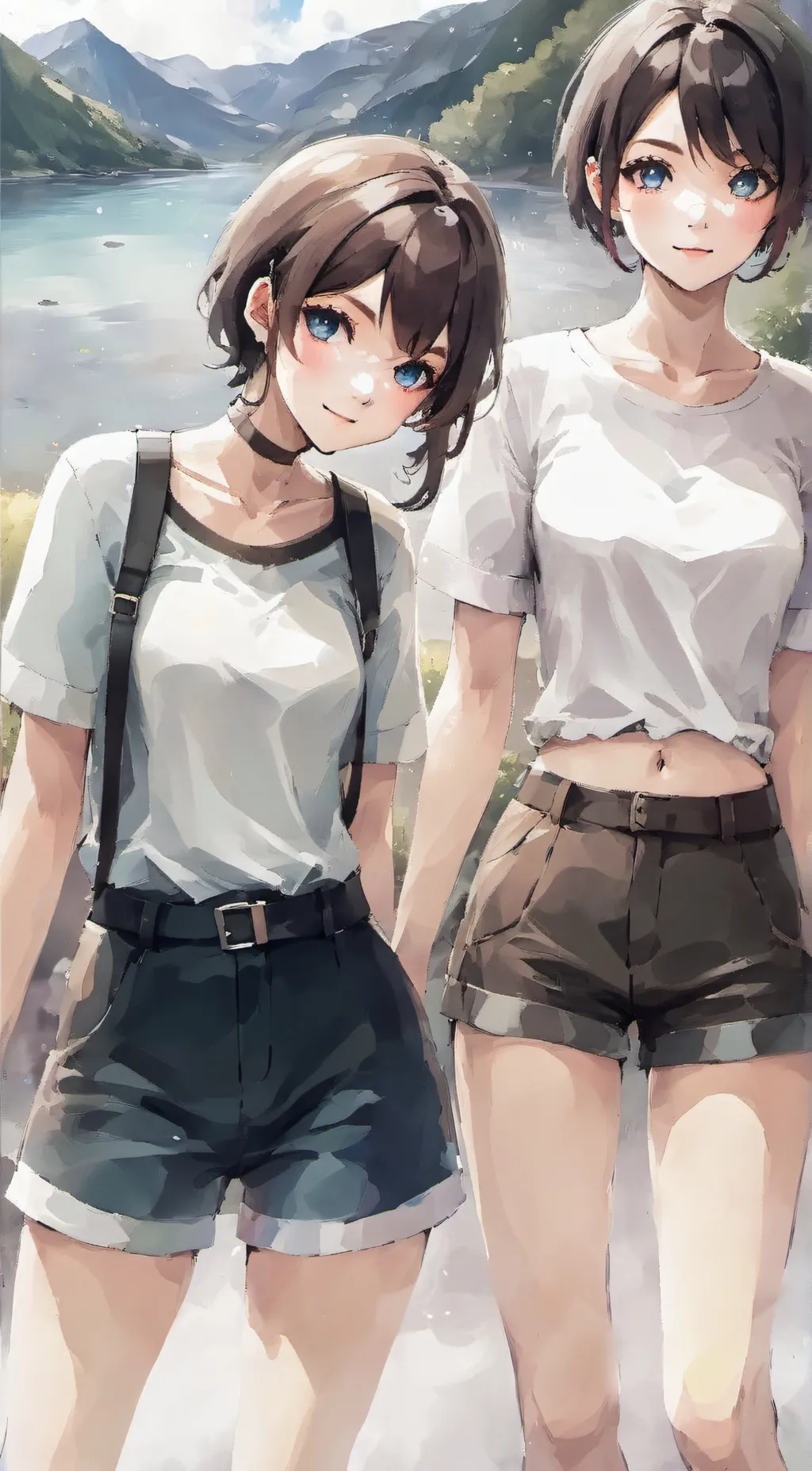 ai character: Rose and lily  background