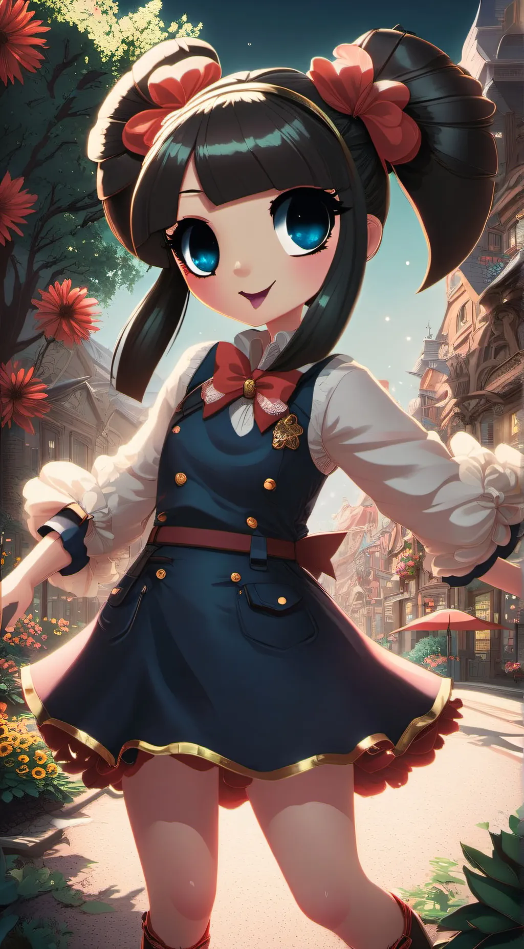 ai character: mha Christmas  background