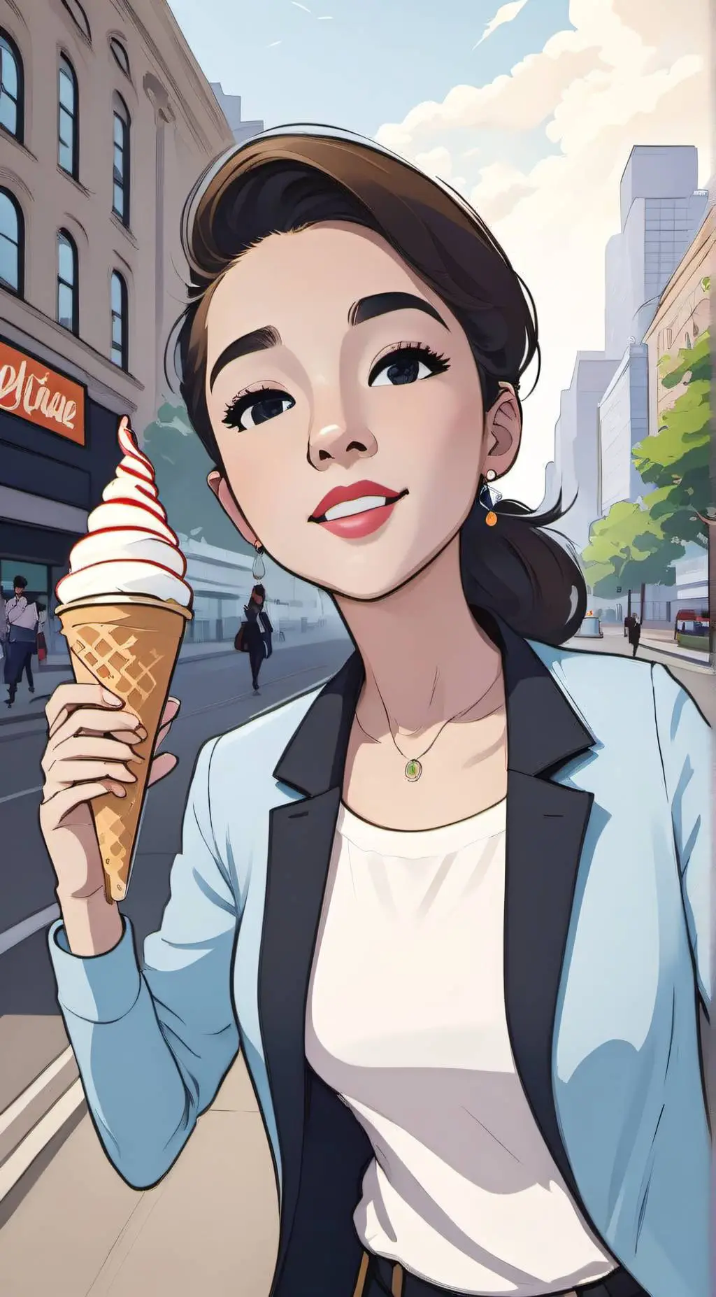 ai character: Ashley background