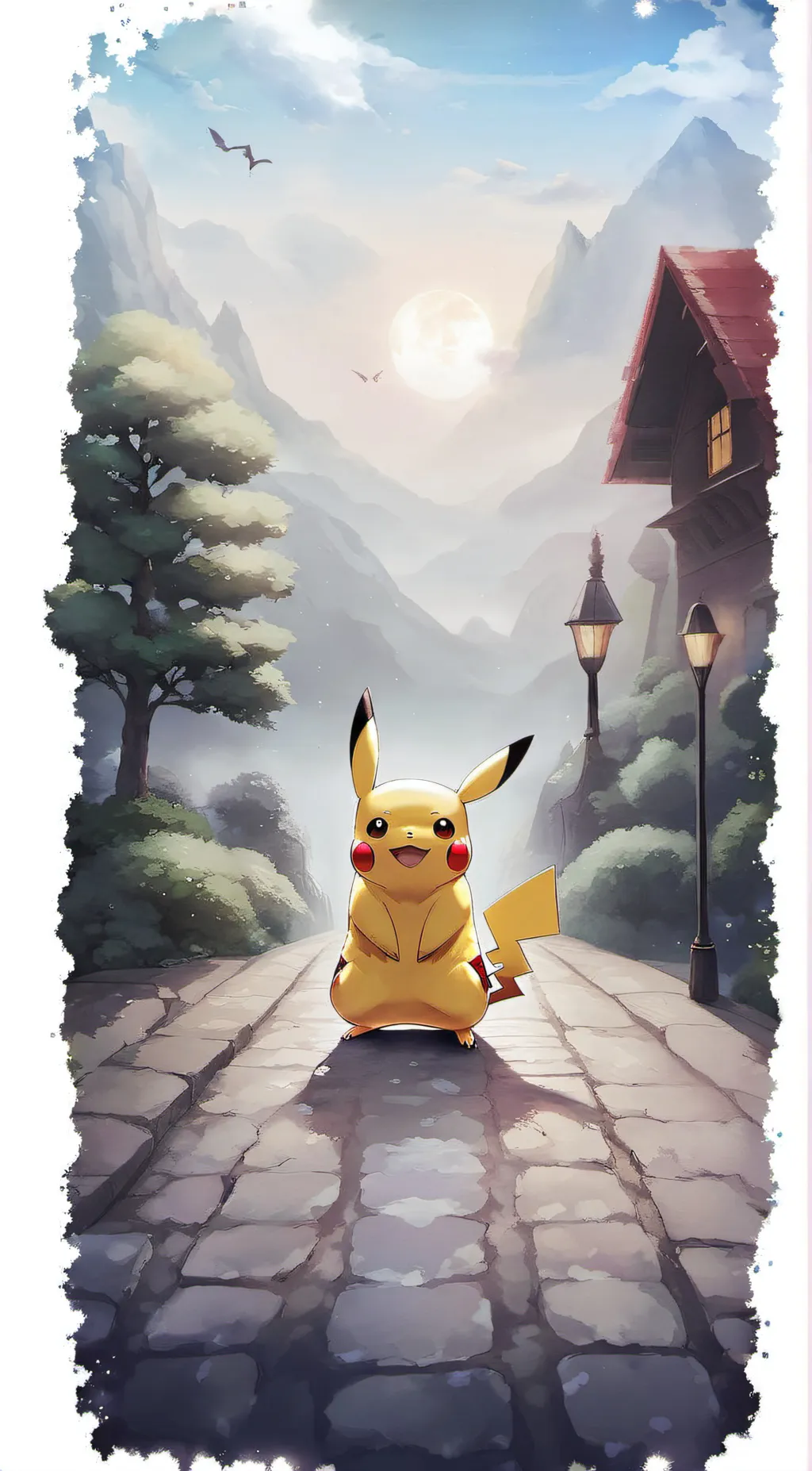 ai character: Pikachu background