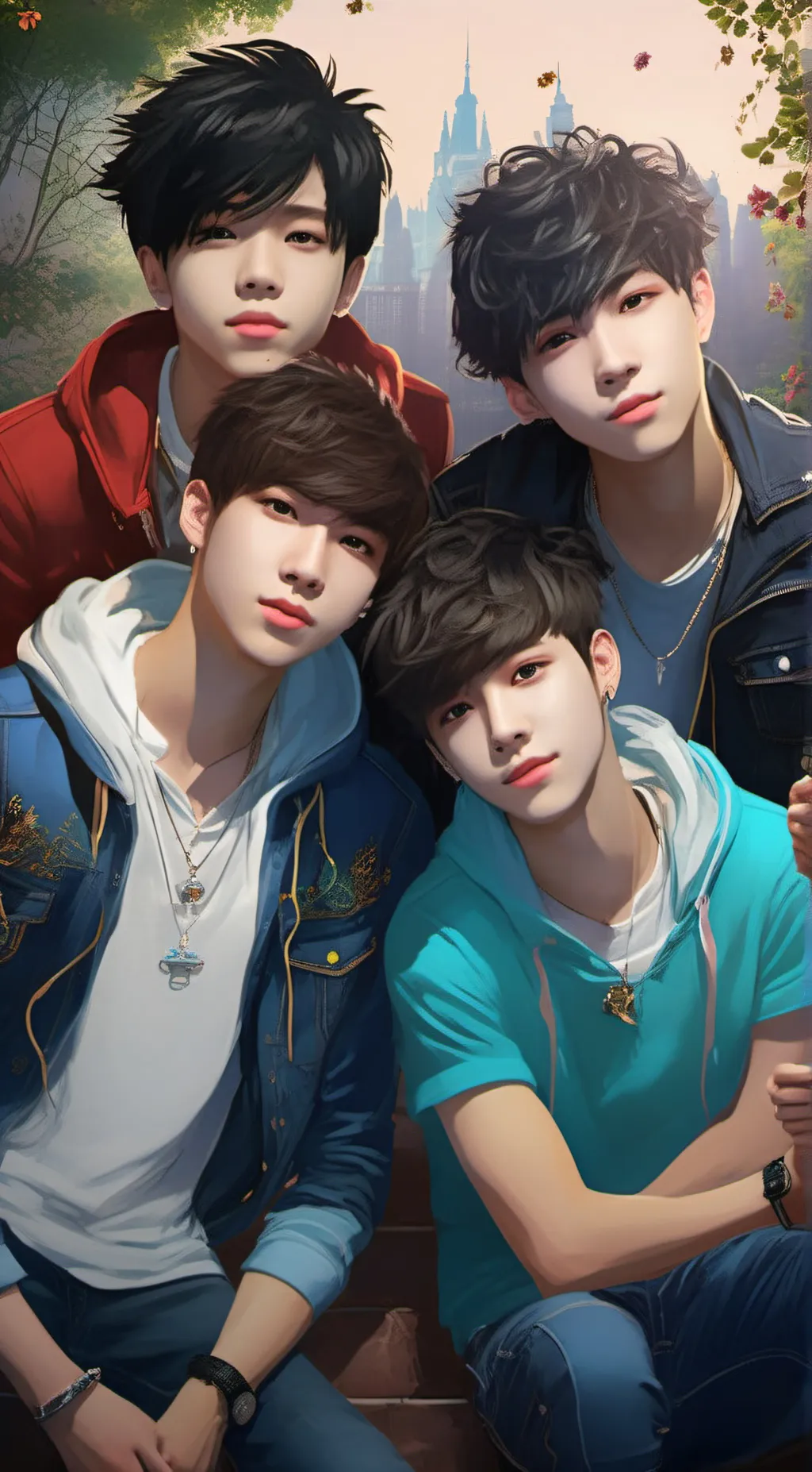 ai character: jhong ,toshi,kim background