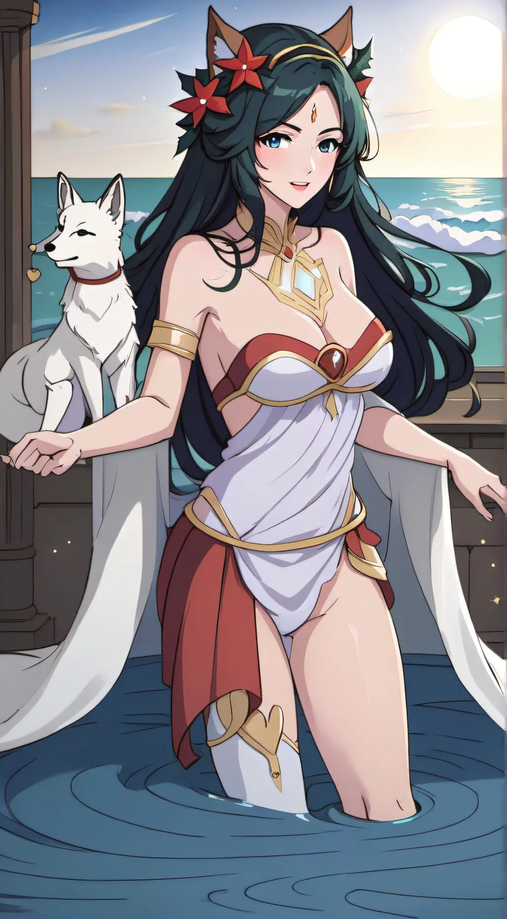 ai character: Aqua background