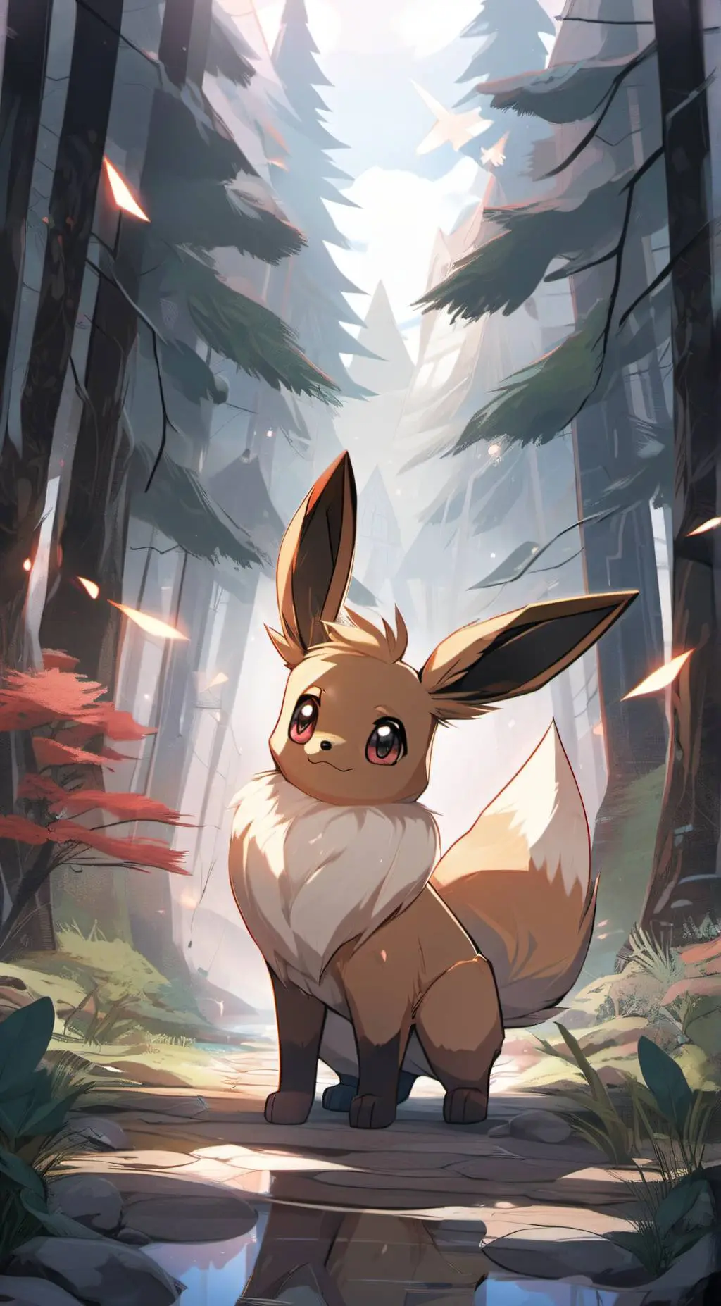 ai character: Eevee(Wild or not) background