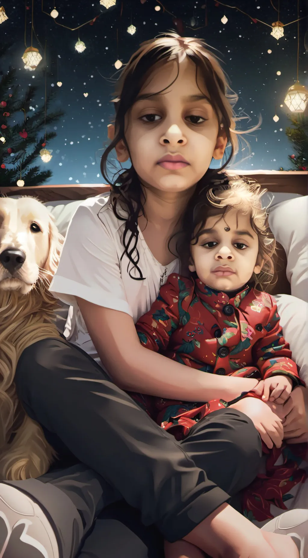 ai character: Elle and Lily background