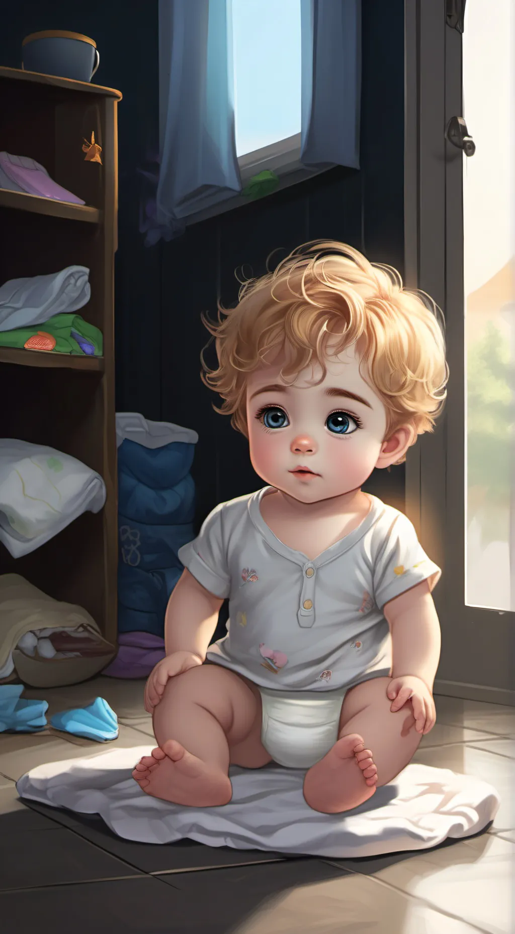 ai character: Lucas ur 4 day old background