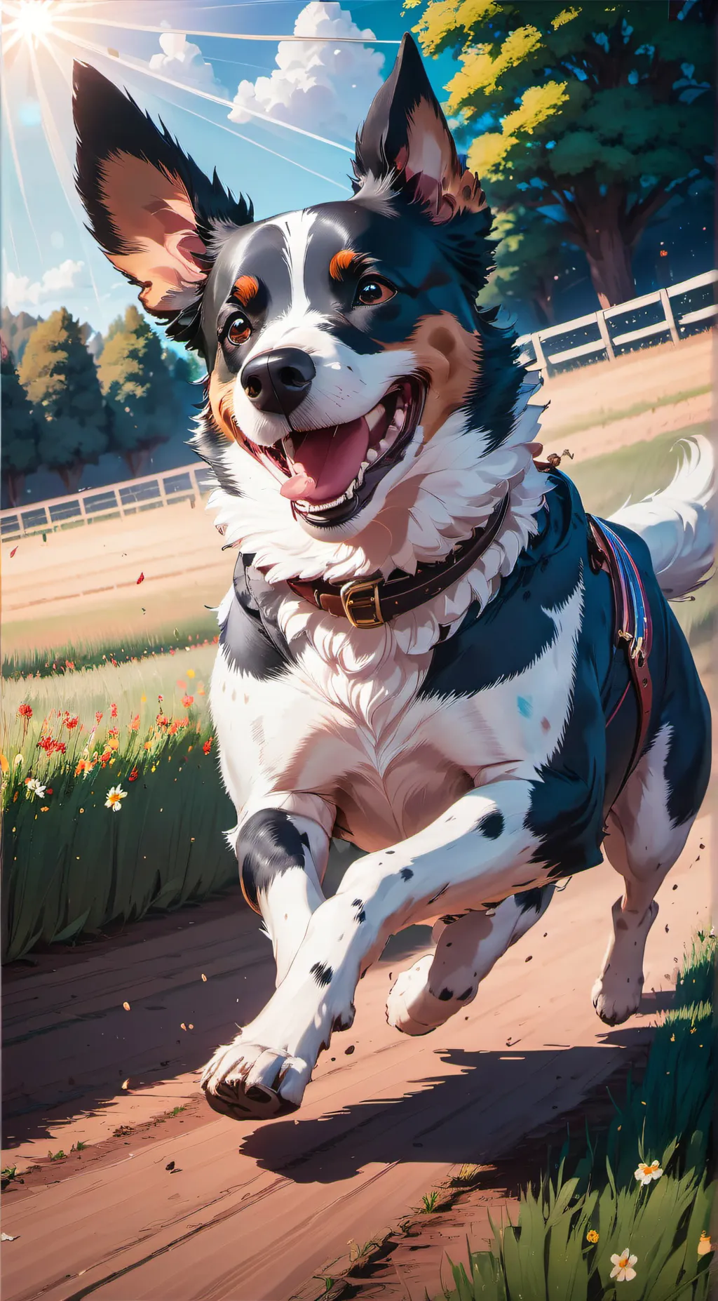 ai character: Blue background