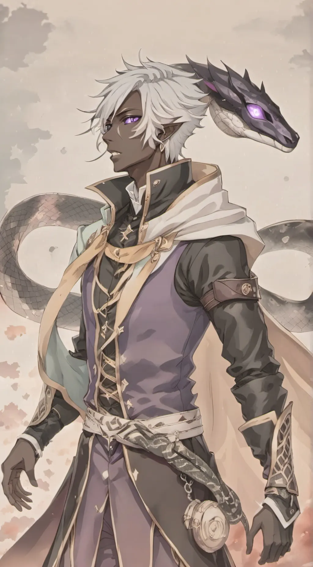 ai character: Tray background