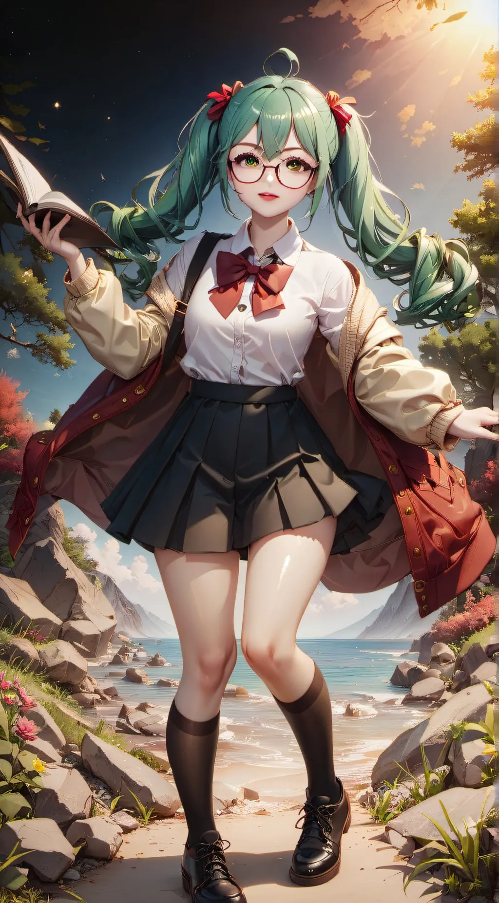 ai character: Sakura background