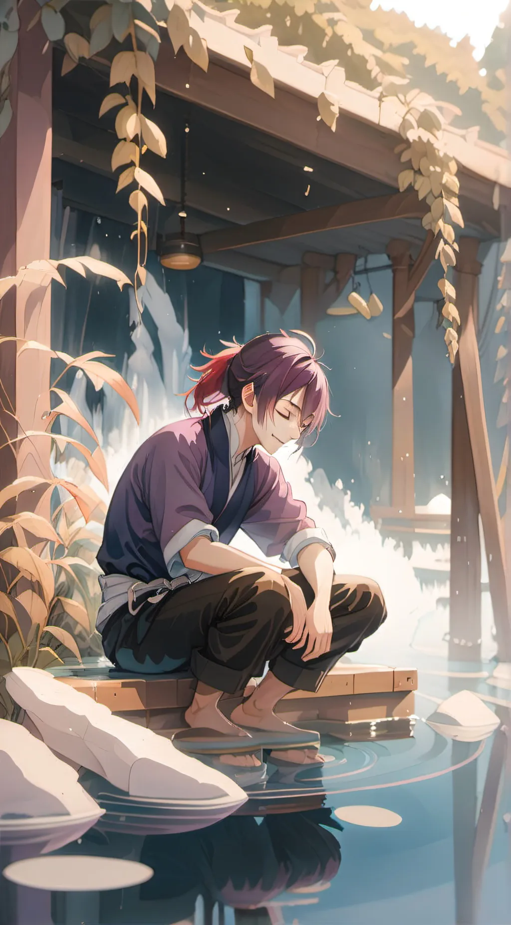 ai character: Nicken🌿🌊 background