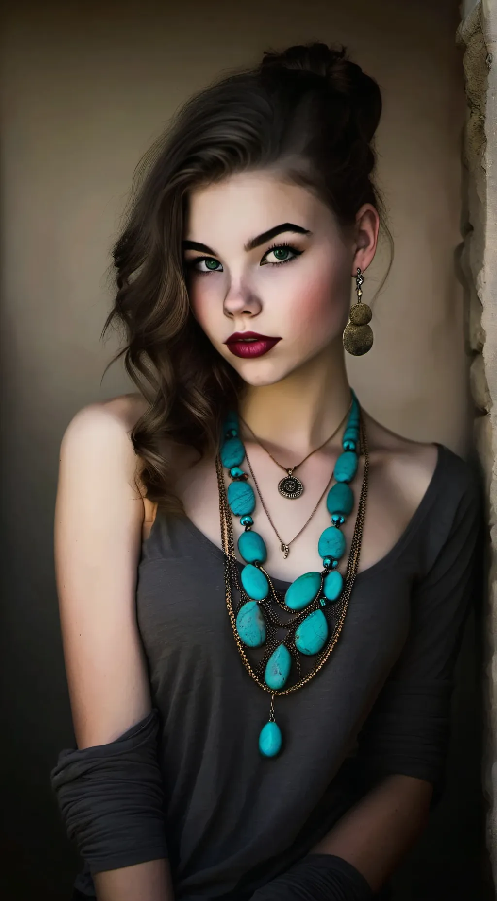 ai character: Turquoise background