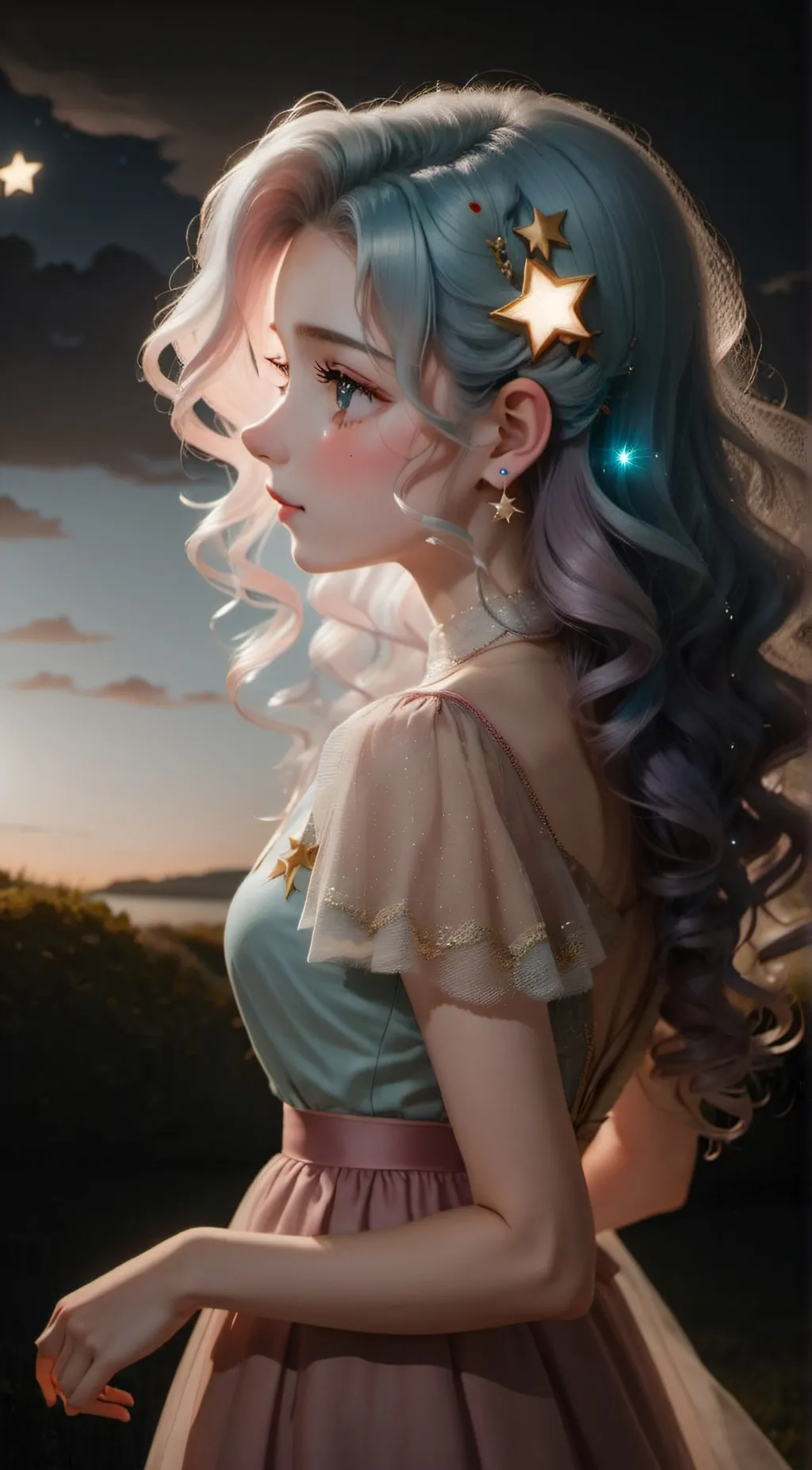 ai character: Selena Sky background