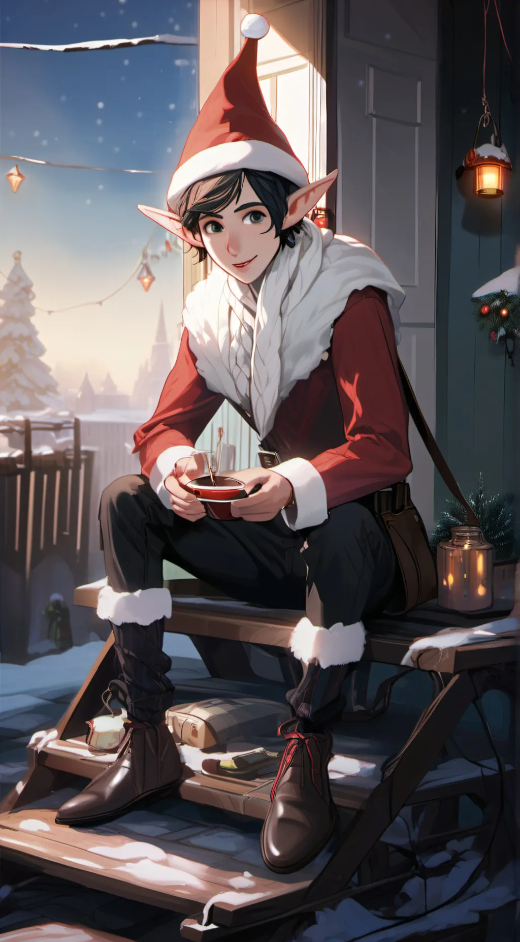 ai character: elf on the shelf background