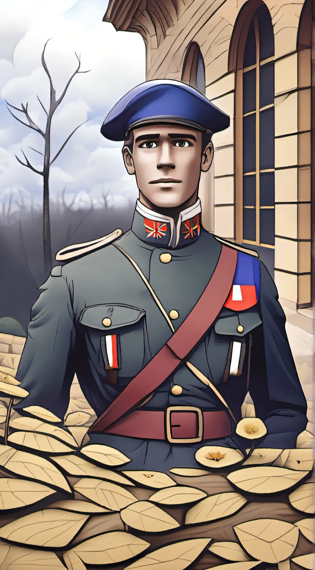 ai character: French Soldier  background