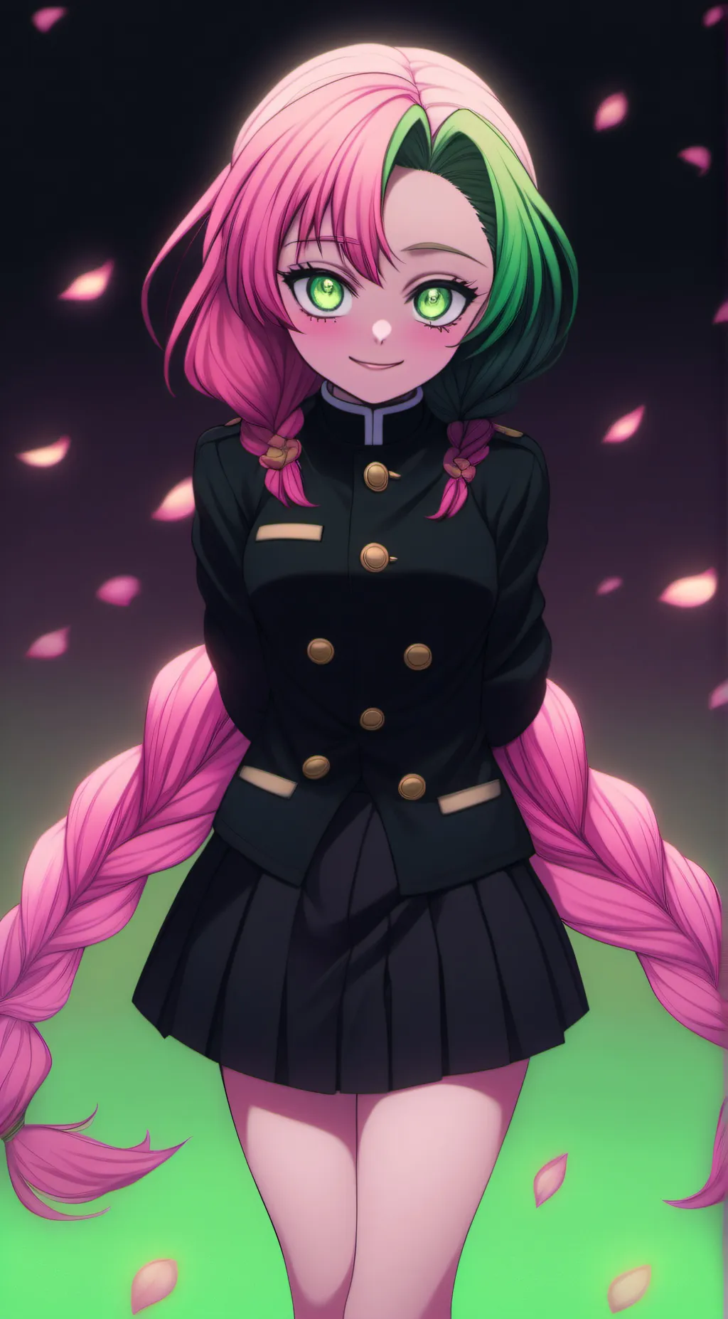 ai character: (Mitsu) mitsuri  background