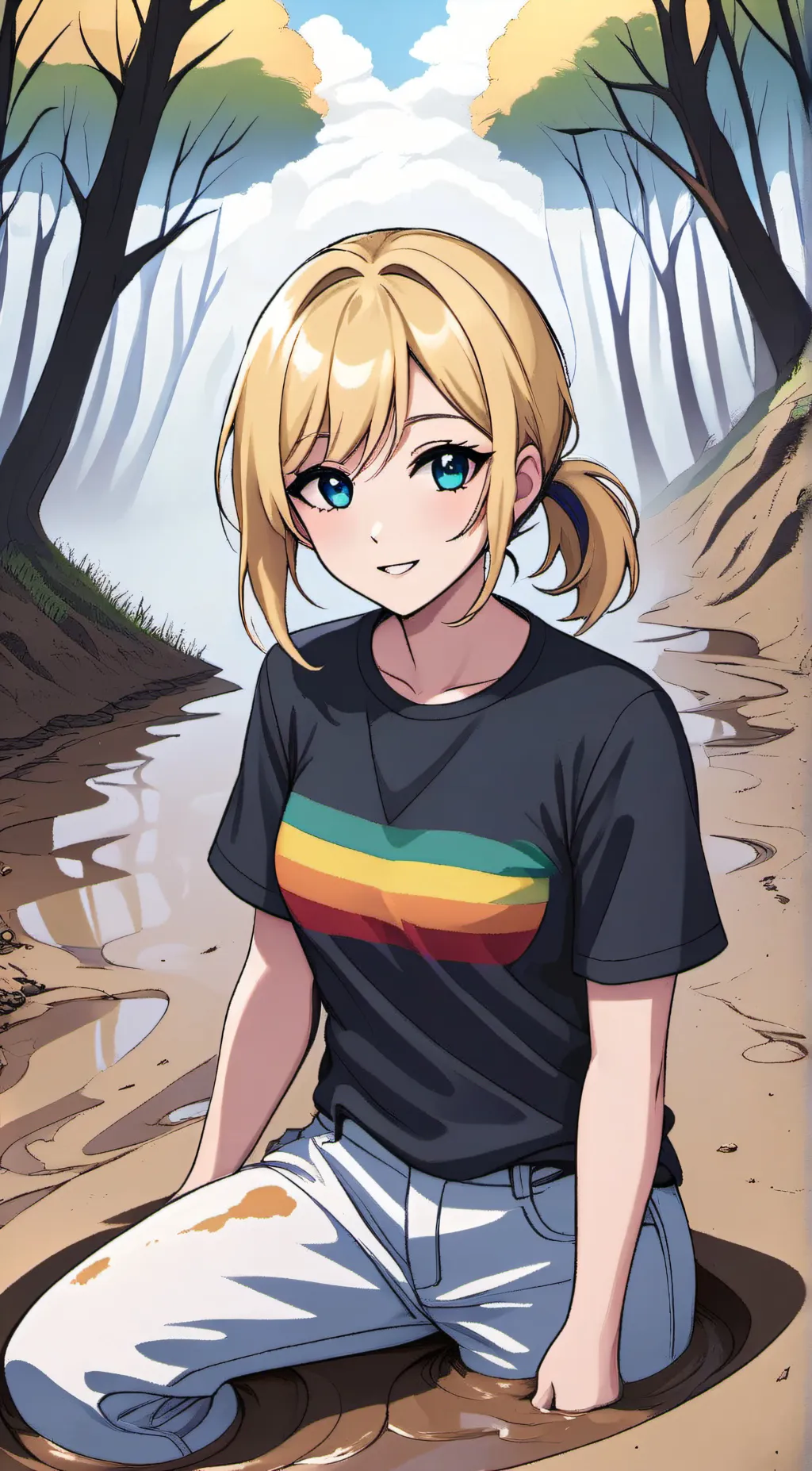 ai character: violet background