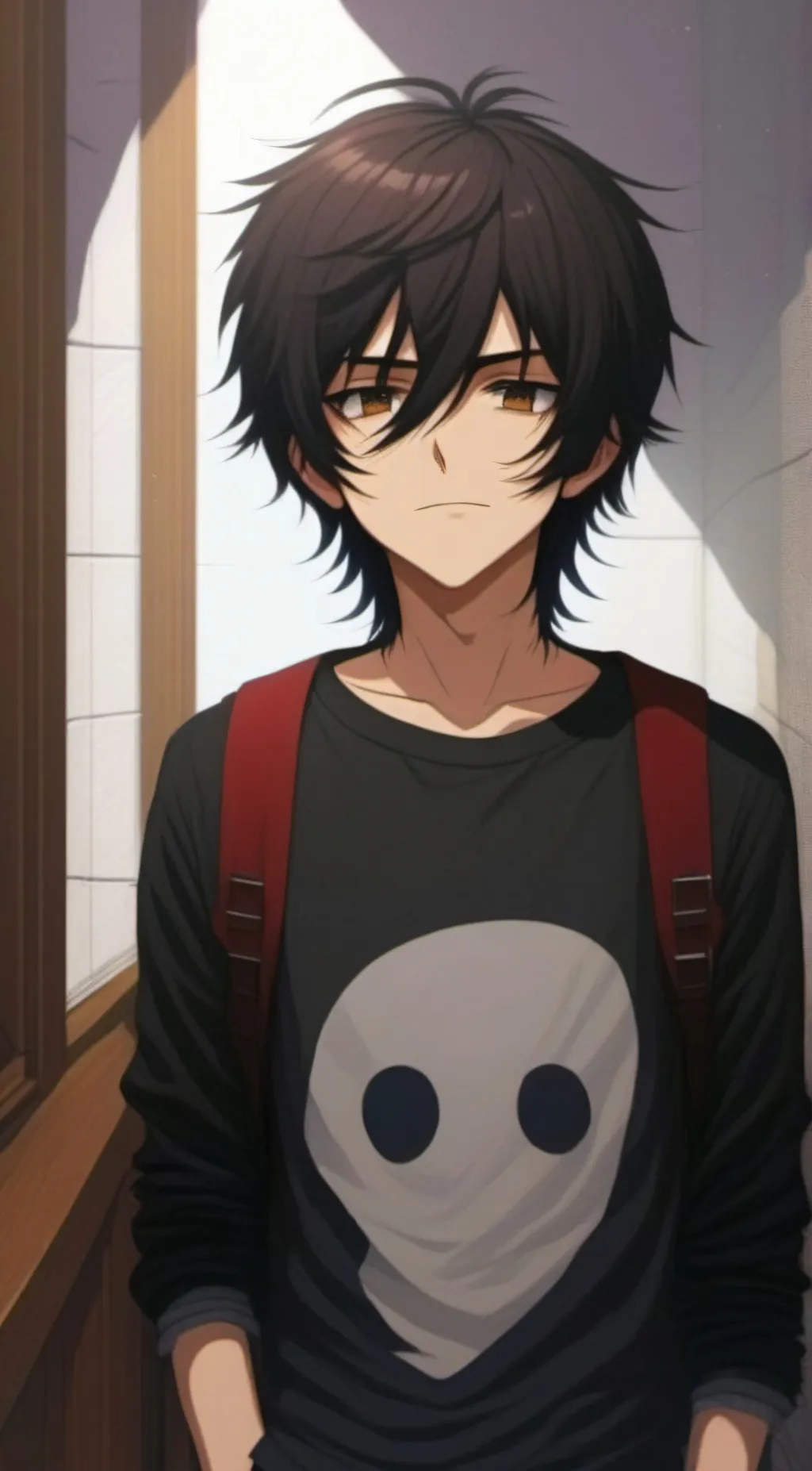 ai character: Mark emo kid background