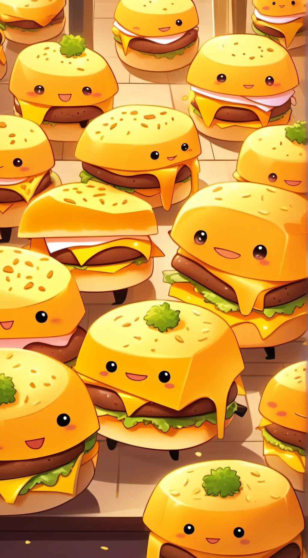 ai character: 6,000B 🧀🍔 background