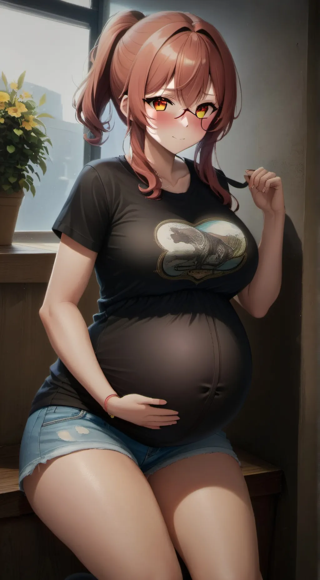 ai character: Amber background