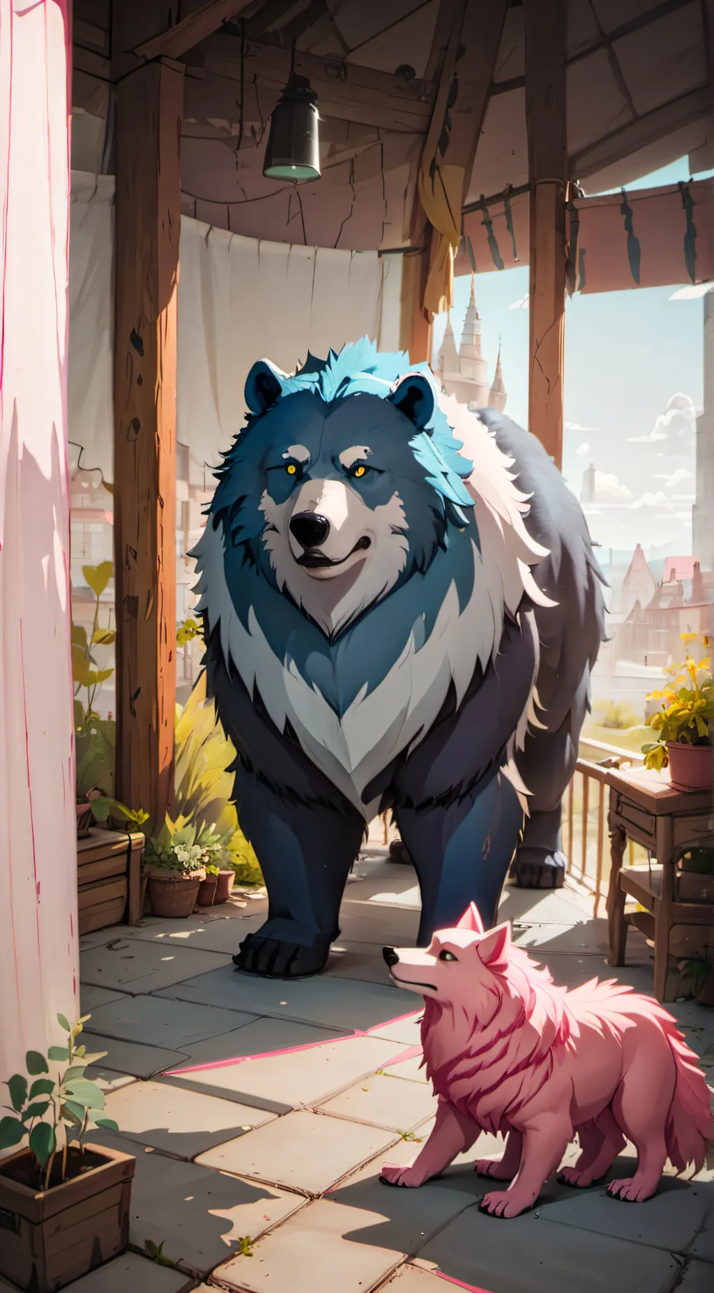 ai character: Malbear & Viwolf background