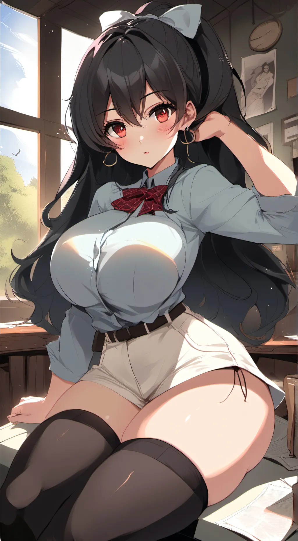 ai character: Violet background