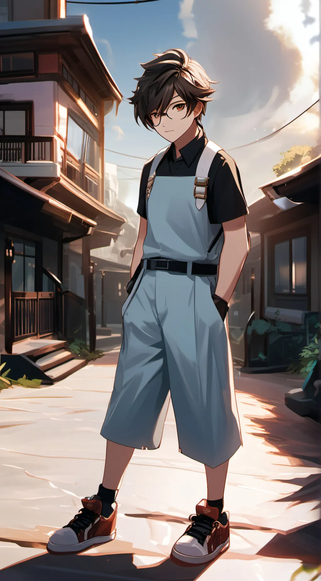 ai character: I hate anime background