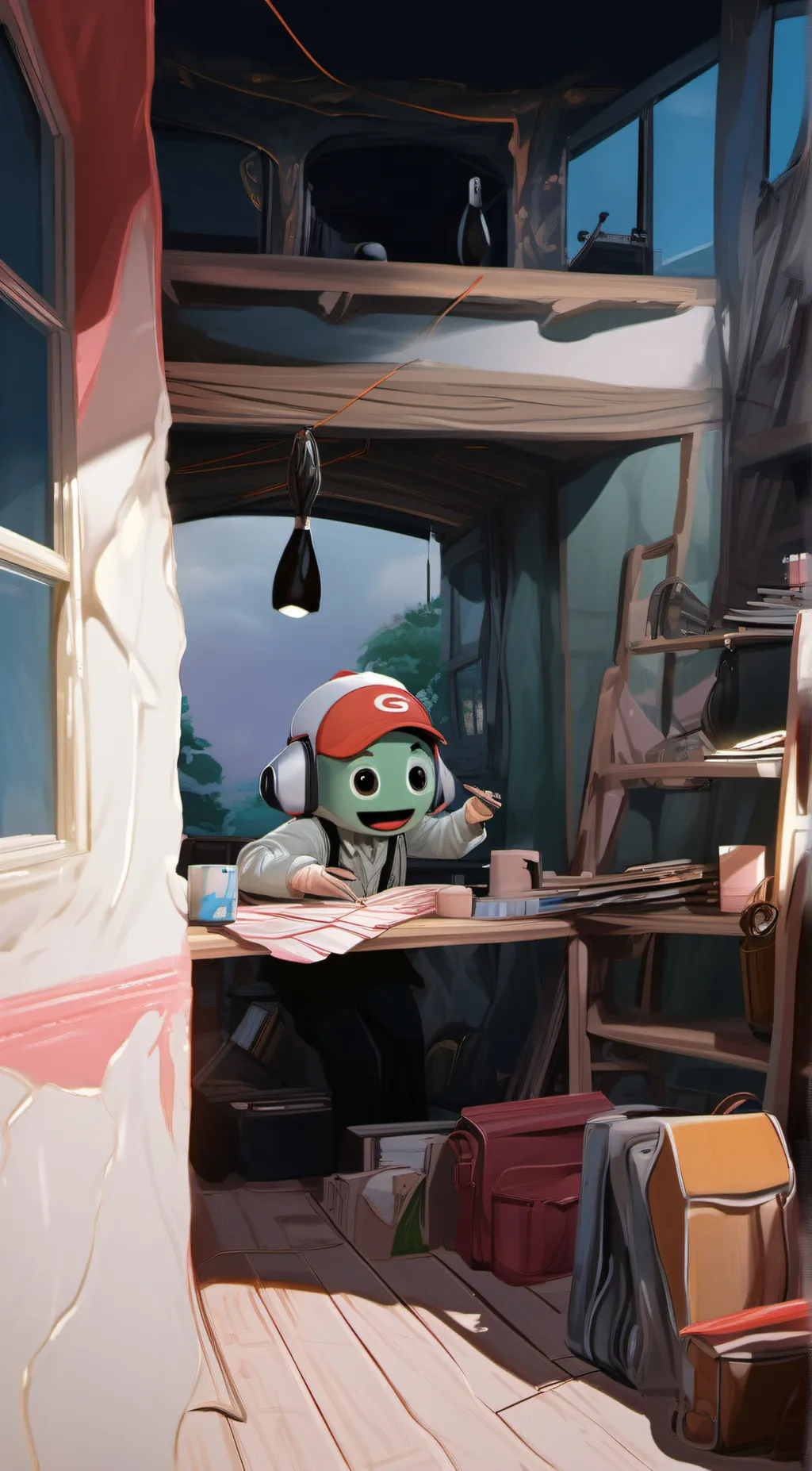 ai character: helper elephant background