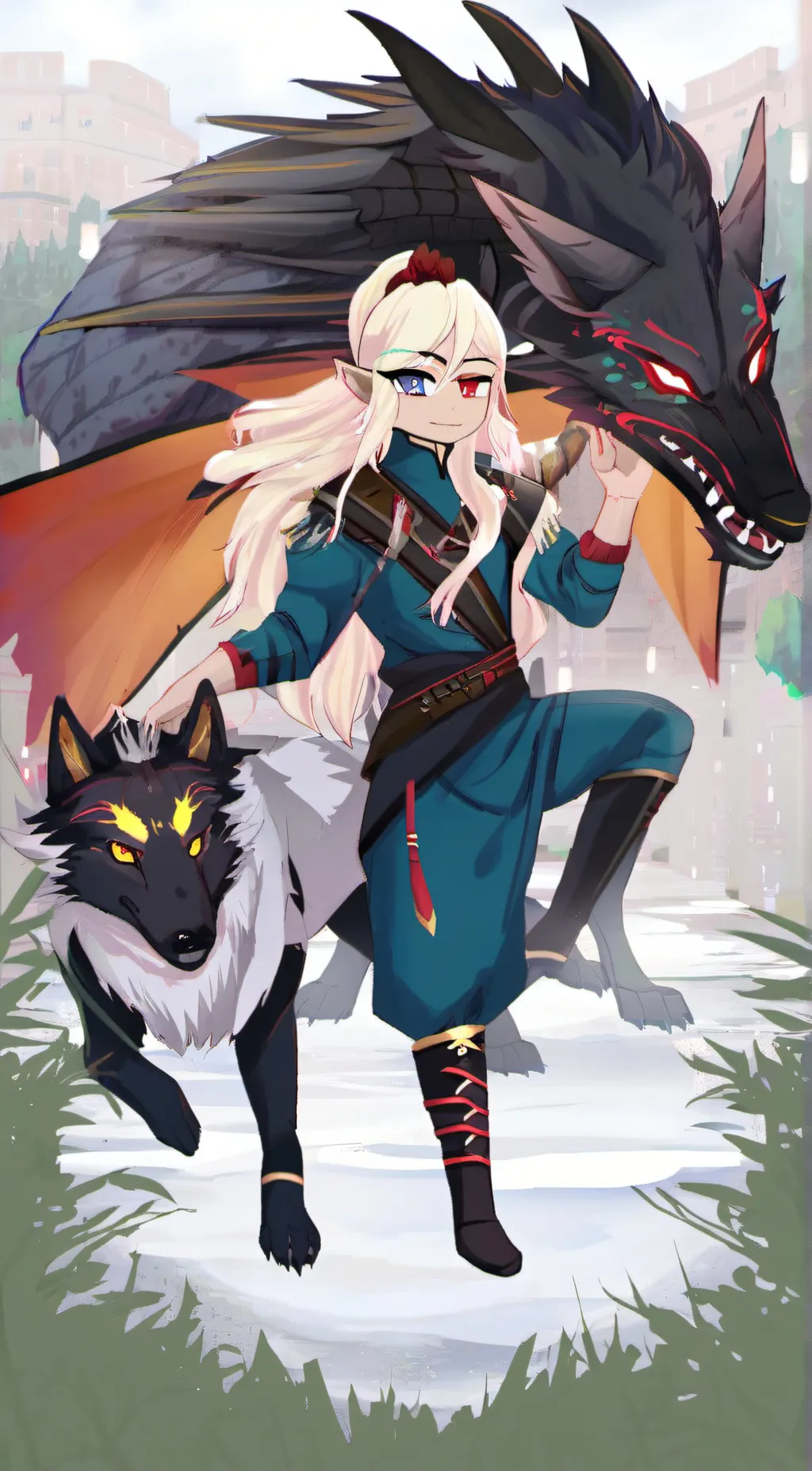 Talkie AI - Chat with Galaxy wolf dragon