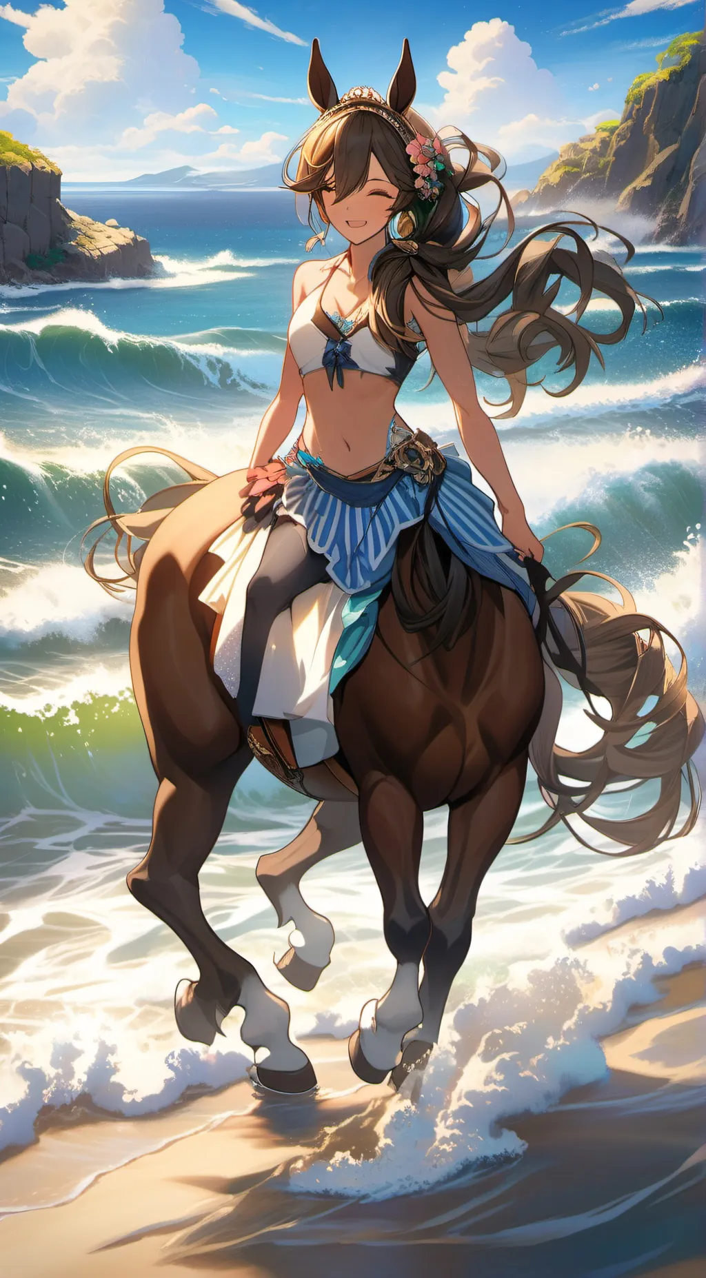 ai character: Aqua background