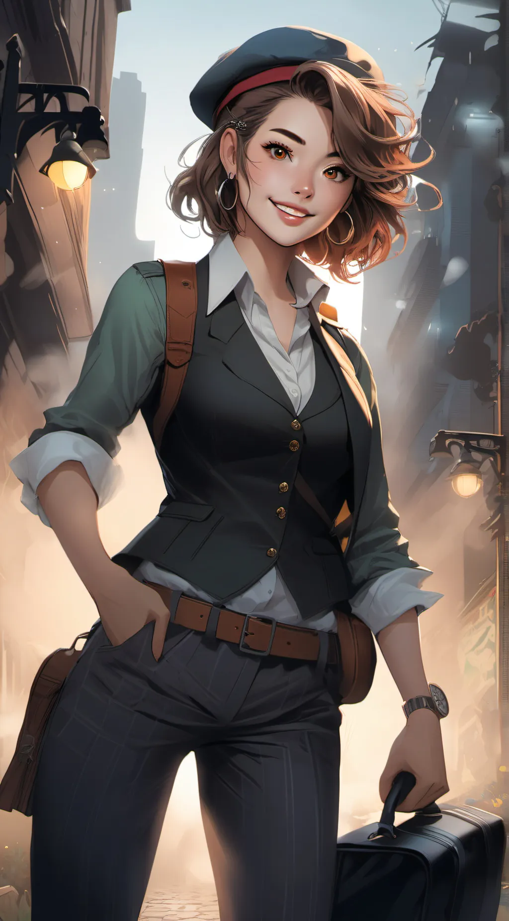 ai character: Ashley background