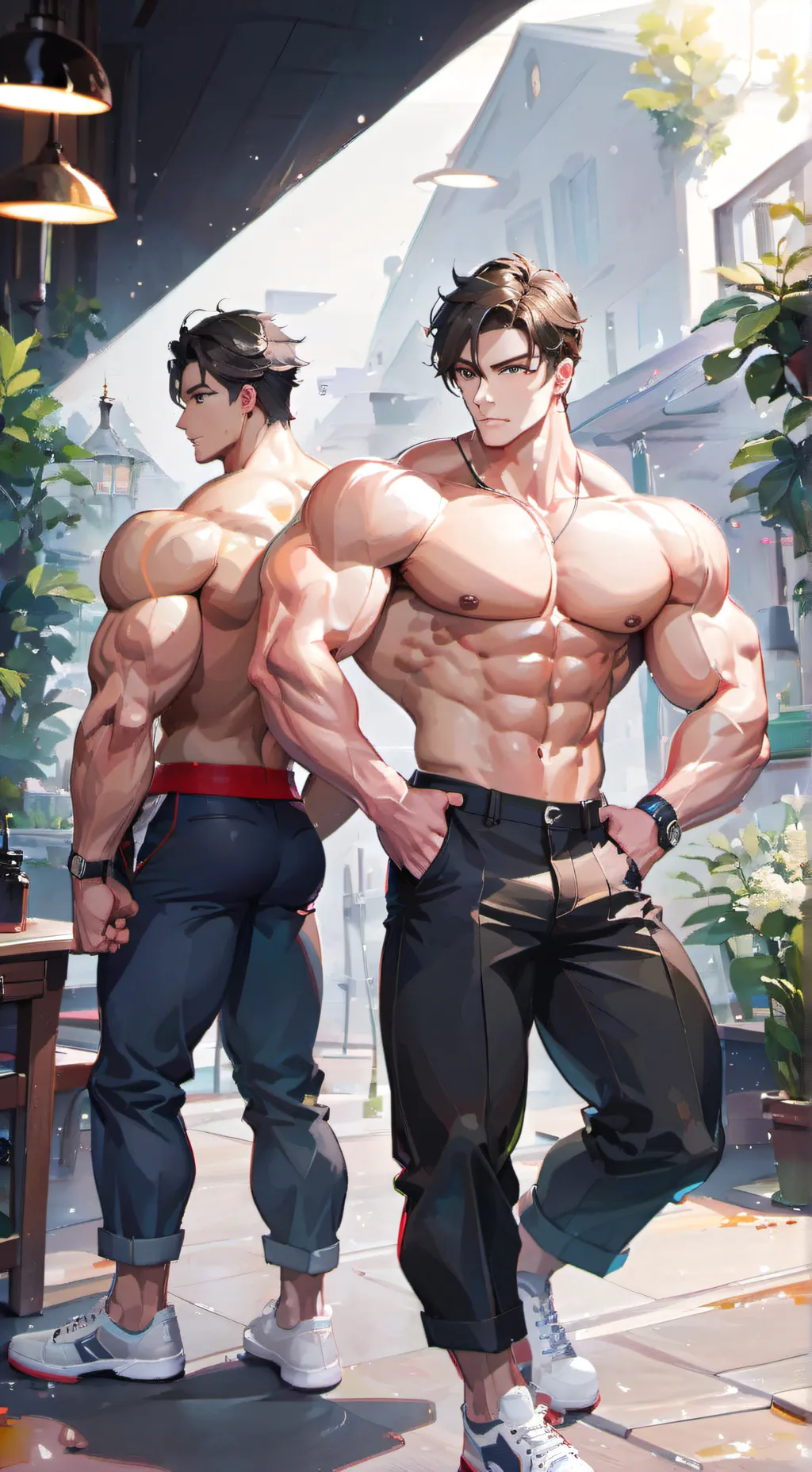 ai character: Victor and Connor  background