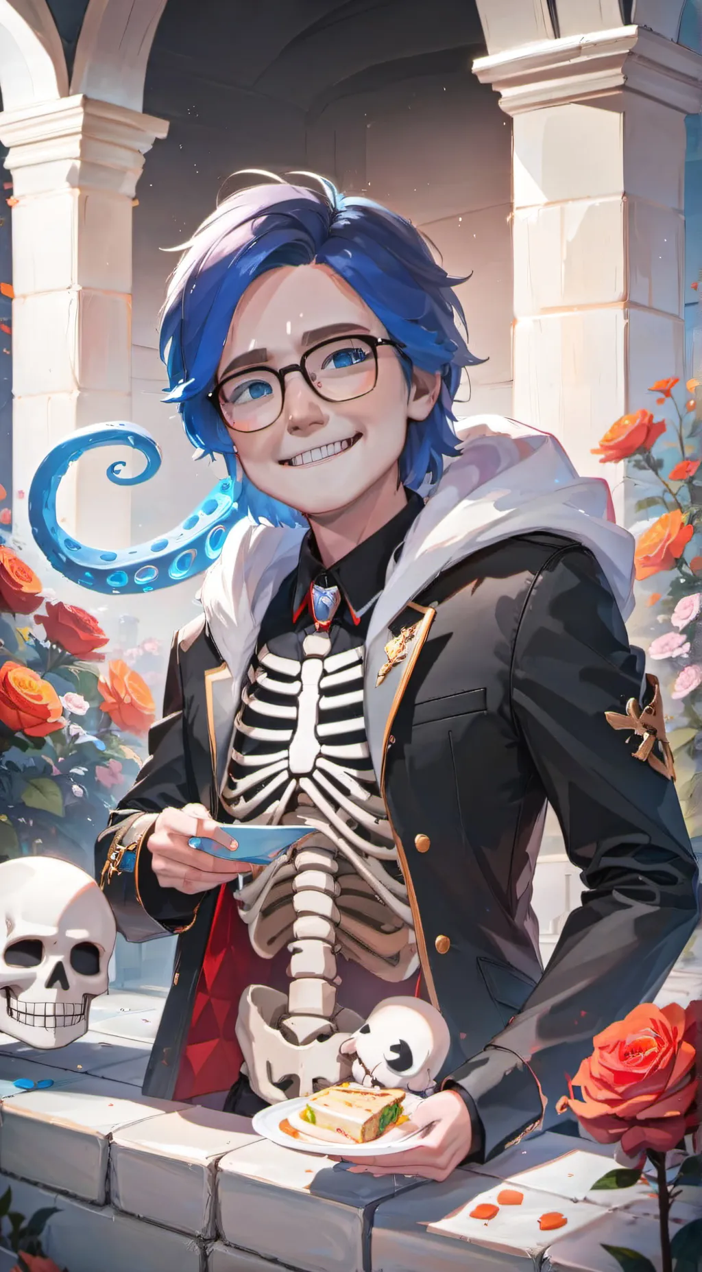 ai character: nightmare sans background