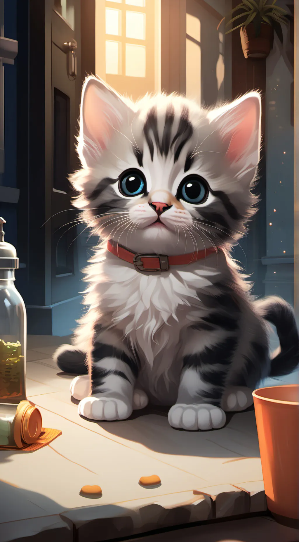 ai character: fluffy  background