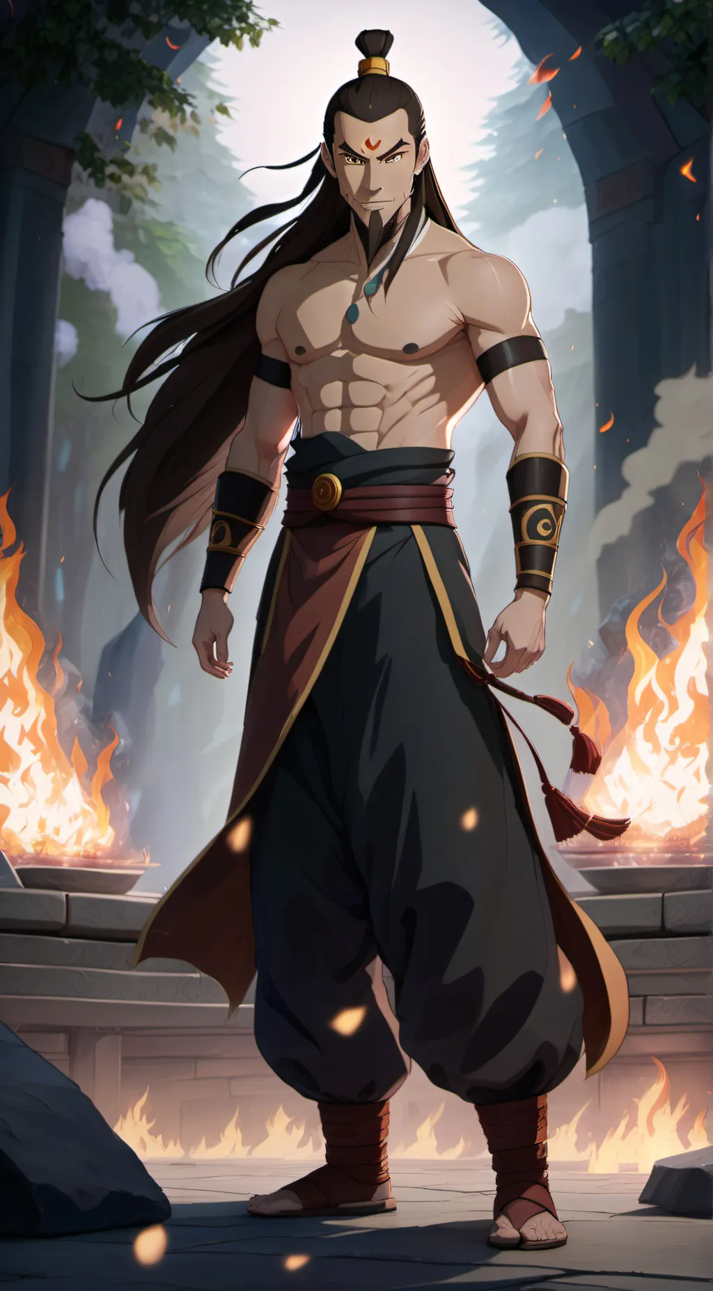 ai character: Fire Lord Ozai background