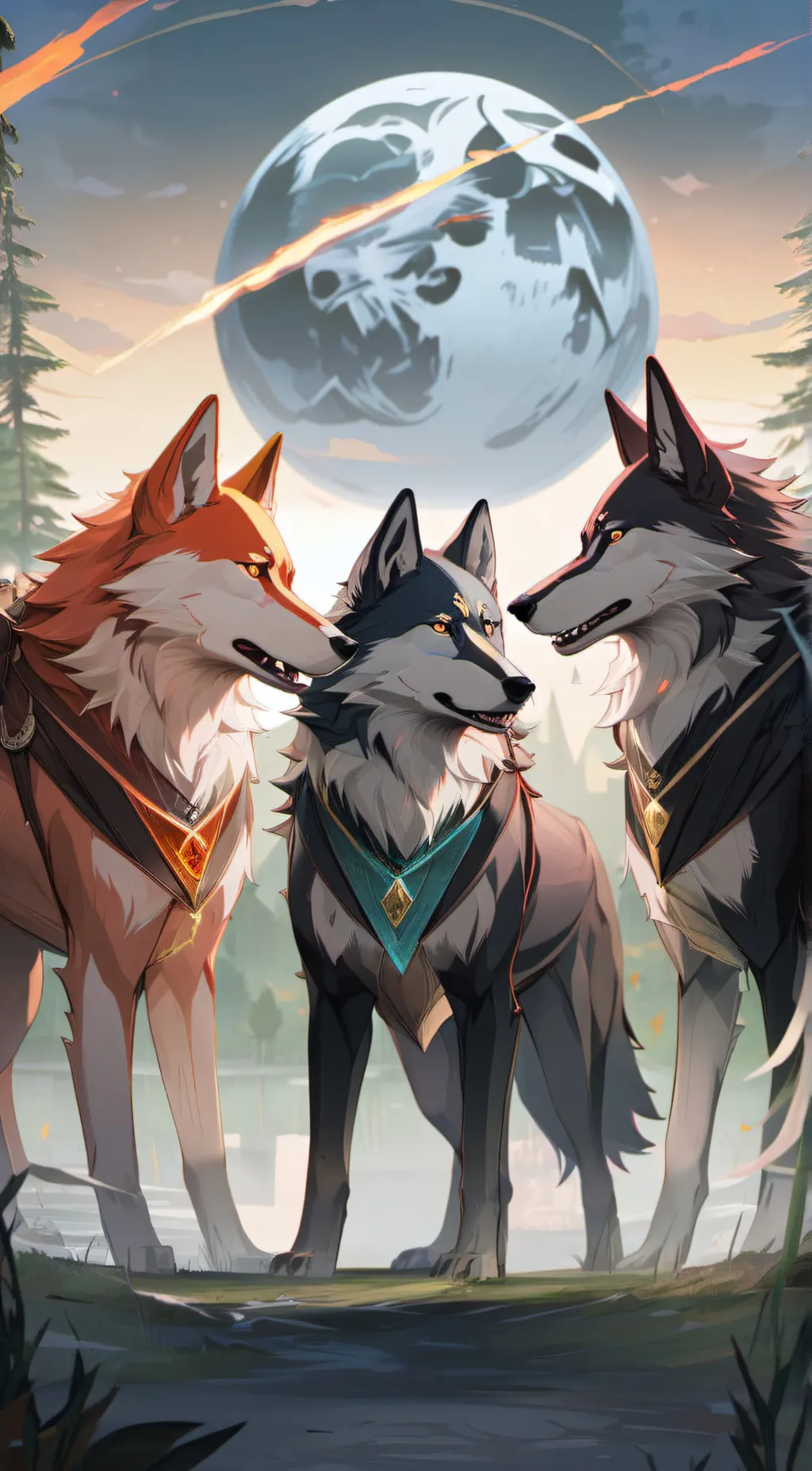 ai character: 🐺 background