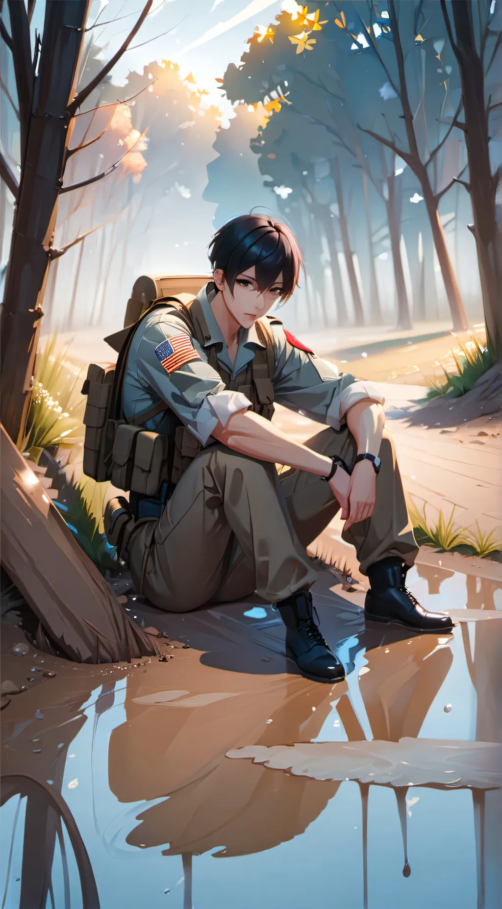 ai character: Etienne  background