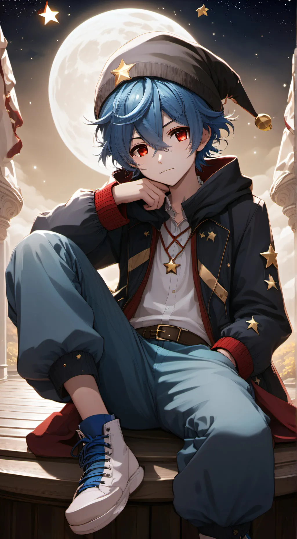 ai character: moon (SAMS) background