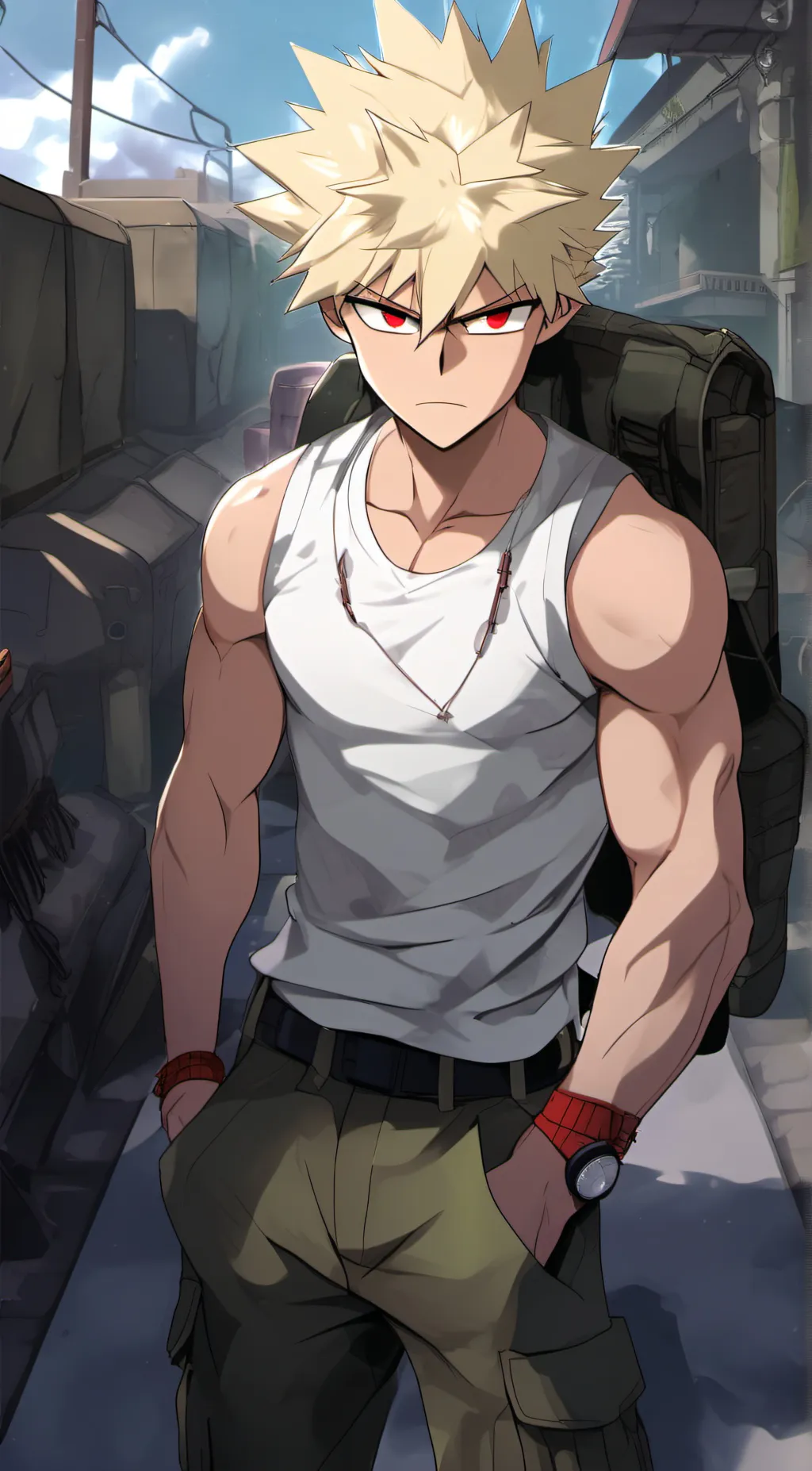 ai character: ~•Bakugo•~ background