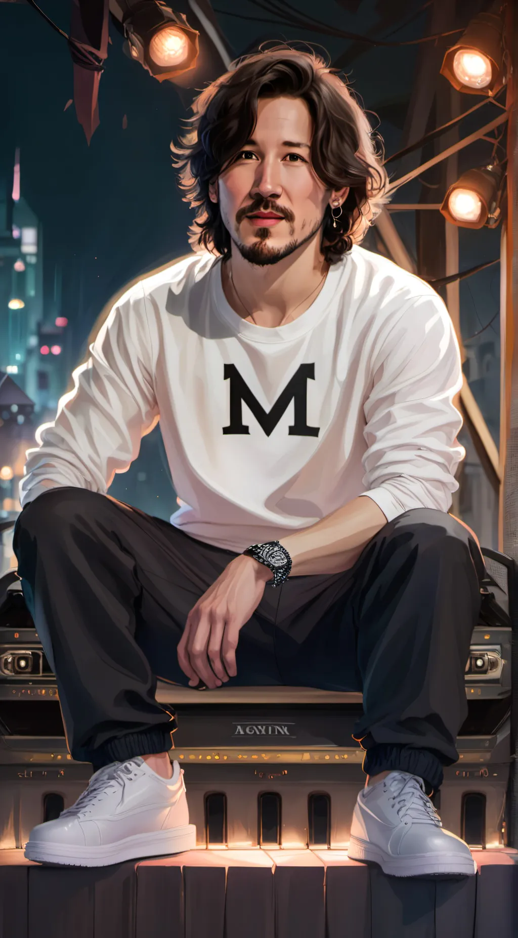 ai character: Markiplier (Mark) background