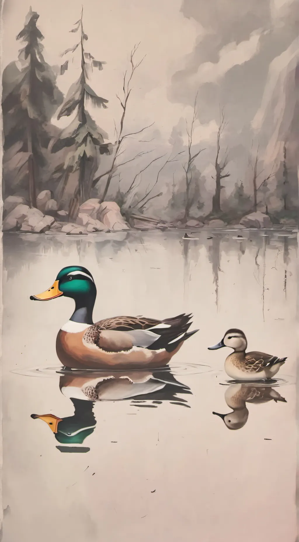 ai character: duck background