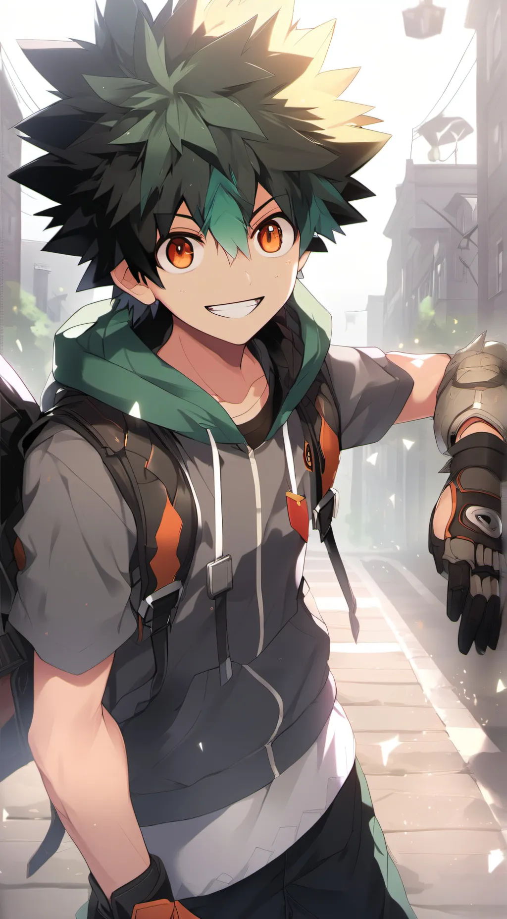 ai character: Deku  background