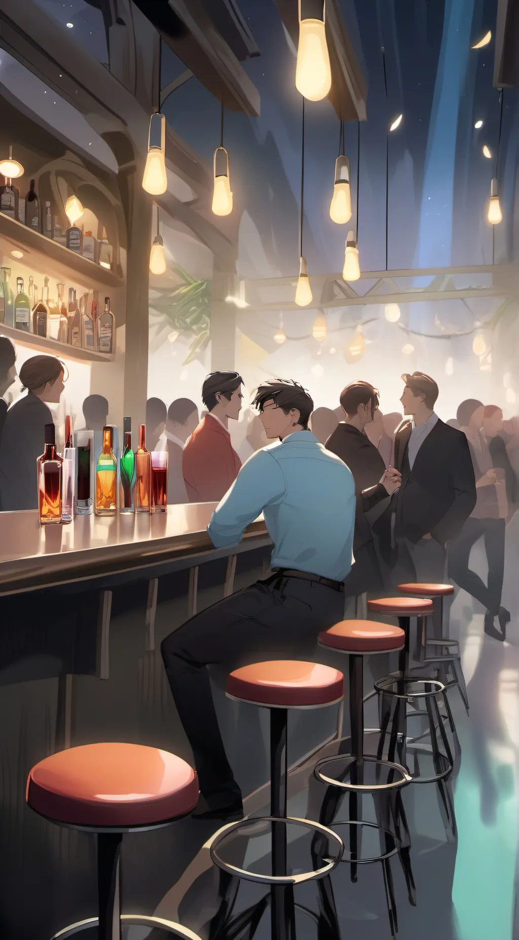 ai character: ♤David♤ background