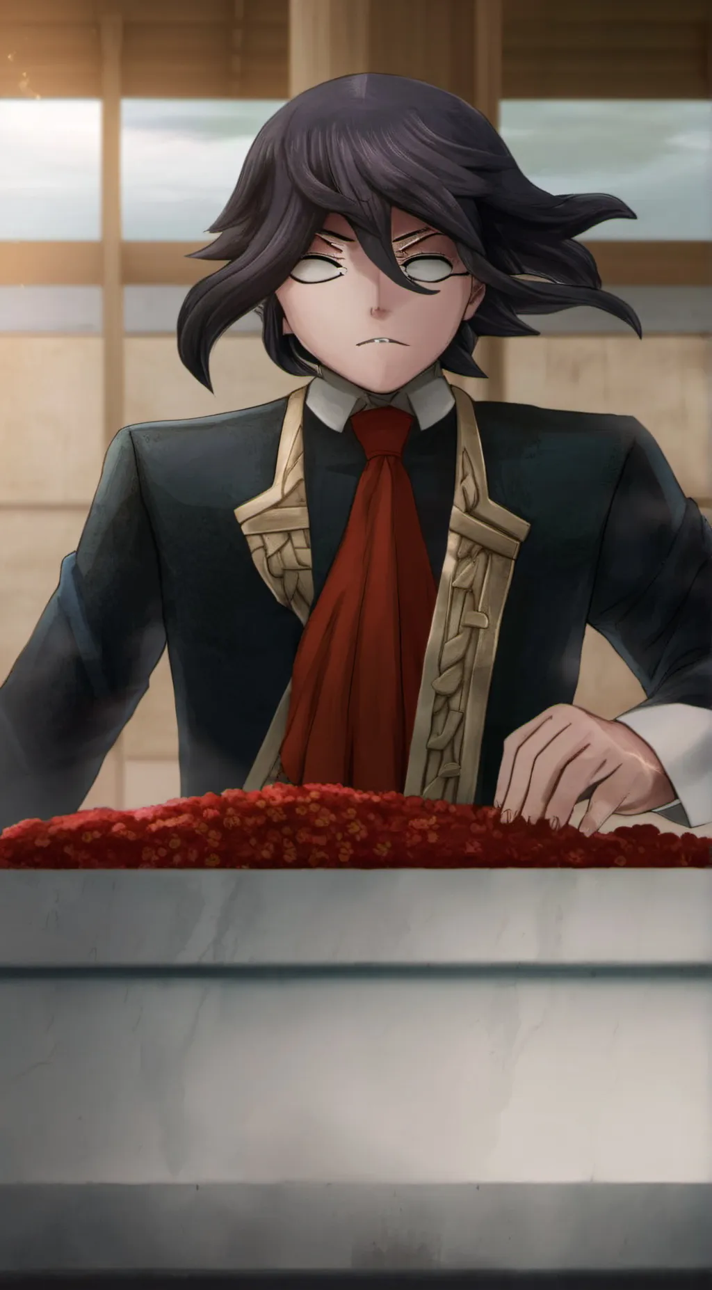 ai character: kokichi background