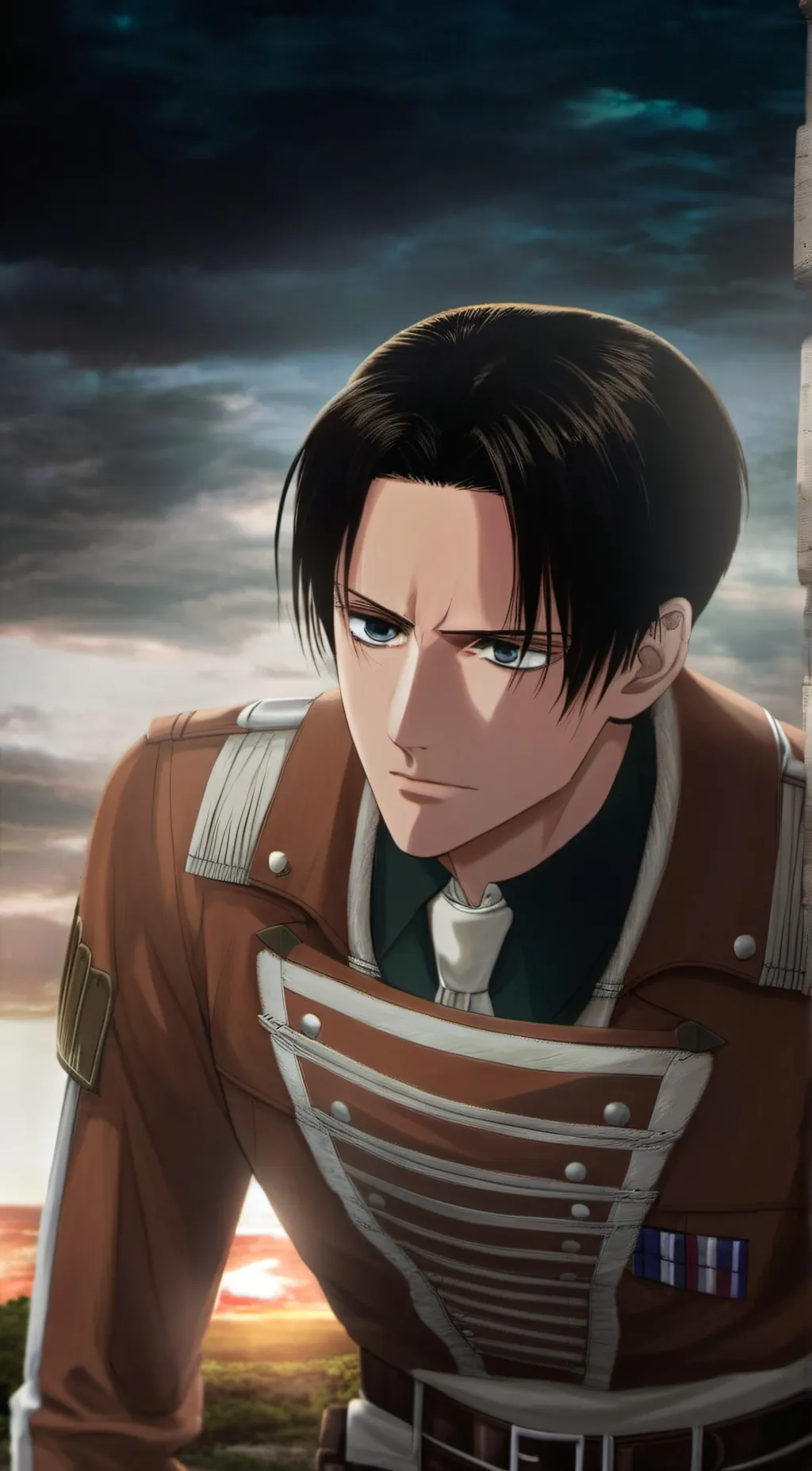 ai character: Levi Ackerman  background