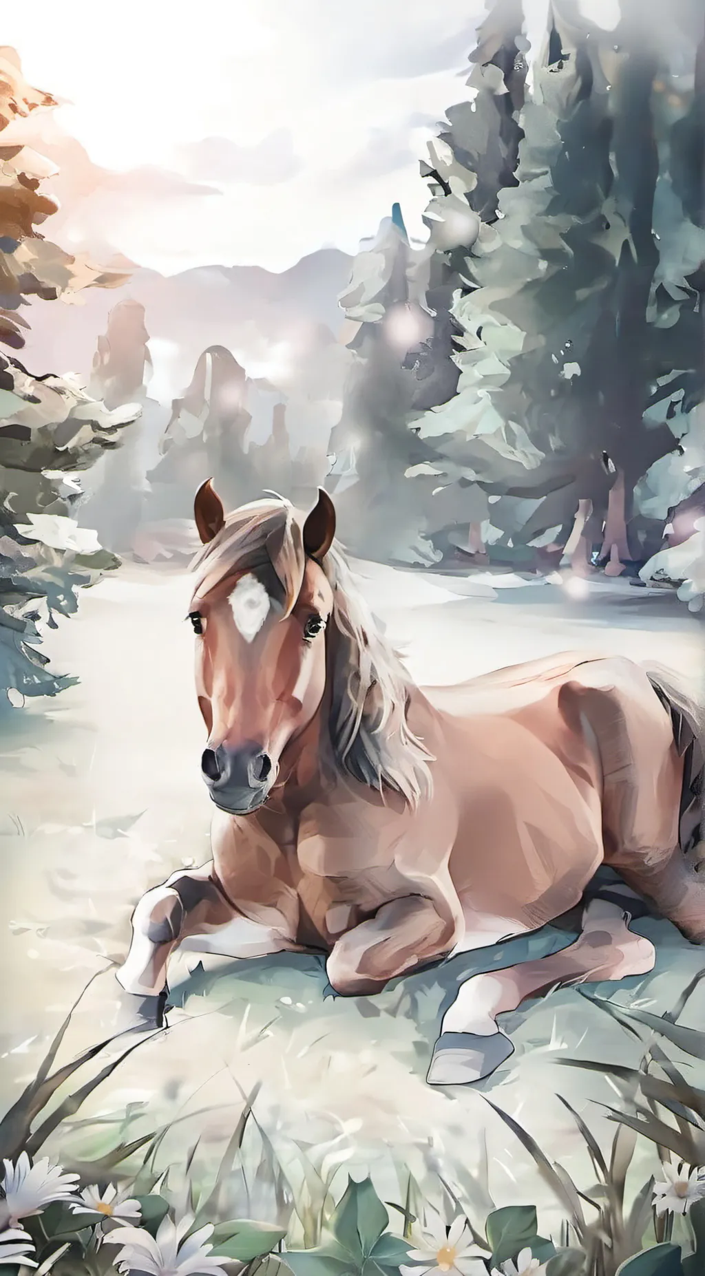ai character: You're Baby horse background