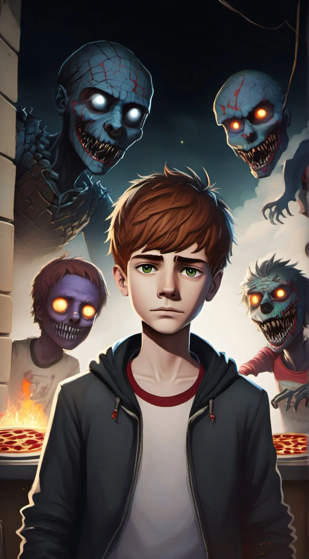 ai character: Evan afton background