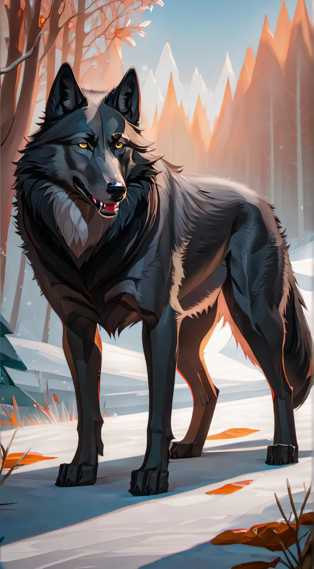 ai character: Moonlight background