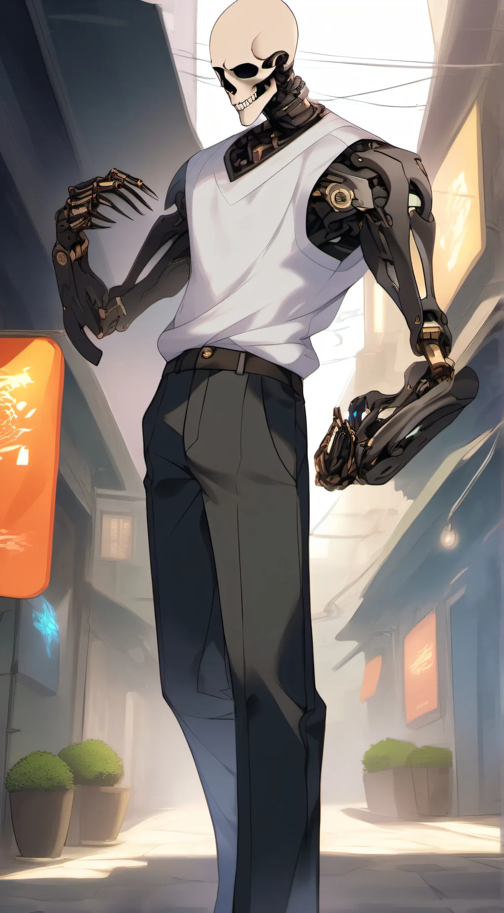 ai character: Church background