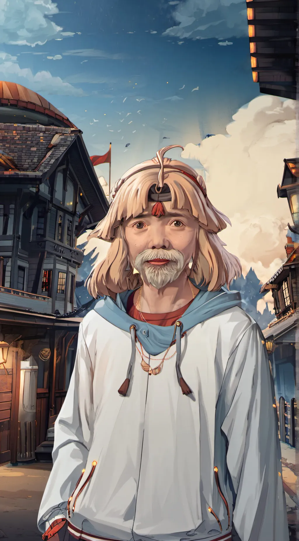 ai character: Grandpa po background