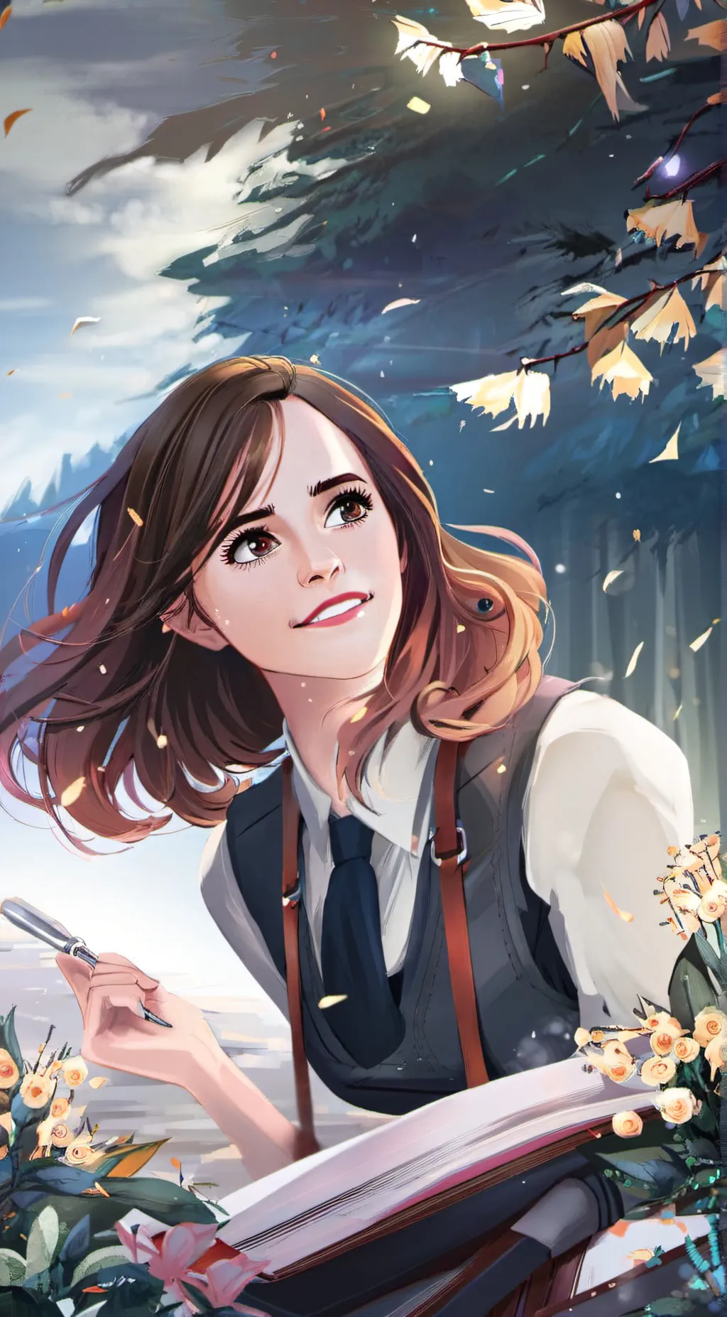 ai character: Emma Watson background