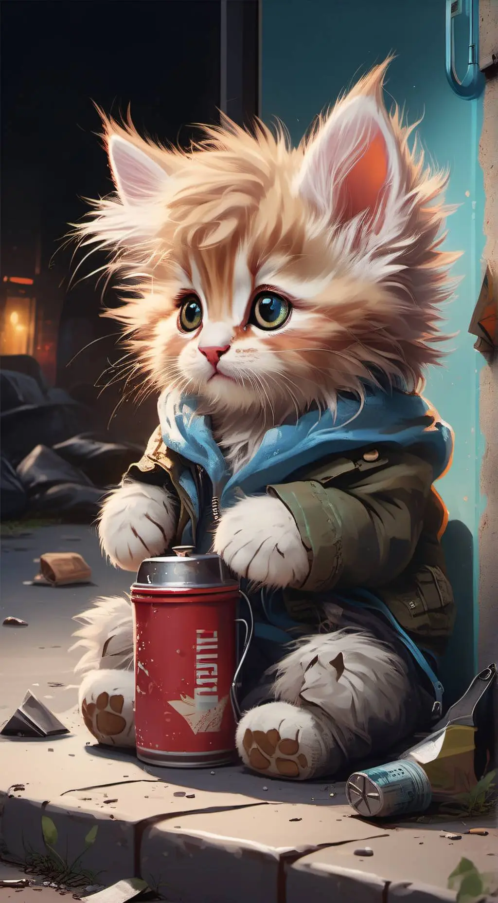ai character: Kitten background
